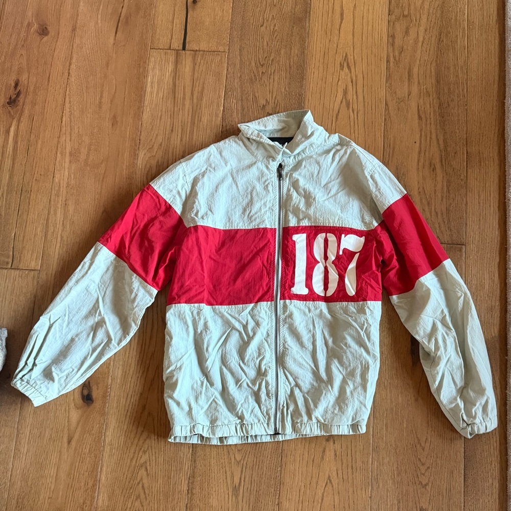 FTP Red and Cream Zip-Up Jacket